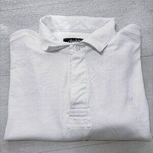 Chubbies Men's White "The Mr. Fantastic" Legacy L-Sleeve Pique Polo Size Large